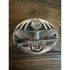 1995 NRA belt buckle Eagle design, Bergamot co.